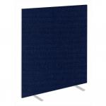 Impulse Plus Oblong 1650/1000 Floor Free Standing Screen Royal Blue Fabric Light Grey Edges SCR10305