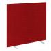 Impulse Plus Oblong 16501500 Floor Free Standing Screen Burgundy Fabric Light Grey Edges SCR10327