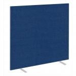 Impulse Plus Oblong 1650/1500 Floor Free Standing Screen Powder Blue Fabric Light Grey Edges SCR10331