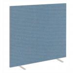 Impulse Plus Oblong 1650/1500 Floor Free Standing Screen Sky Blue Fabric Light Grey Edges SCR10333
