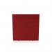 Impulse Plus Oblong 16501600 Floor Free Standing Screen Burgundy Fabric Light Grey Edges SCR10336