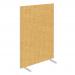 Impulse Plus Oblong 1500600 Floor Free Standing Screen Beige Fabric Light Grey Edges SCR10343