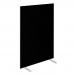 Impulse Plus Oblong 1500600 Floor Free Standing Screen Black Fabric Light Grey Edges SCR10344