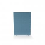 Impulse Plus Oblong 1500/600 Floor Free Standing Screen Sky Blue Fabric Light Grey Edges SCR10351