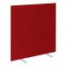 Impulse Plus Oblong 15001000 Floor Free Standing Screen Burgundy Fabric Light Grey Edges SCR10363