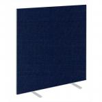 Impulse Plus Oblong 1500/1000 Floor Free Standing Screen Royal Blue Fabric Light Grey Edges SCR10368
