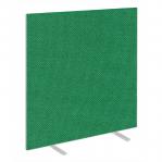 Impulse Plus Oblong 1500/1200 Floor Free Standing Screen Palm Green Fabric Light Grey Edges SCR10375