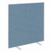 Impulse Plus Oblong 1500/1200 Floor Free Standing Screen Sky Blue Fabric Light Grey Edges SCR10378