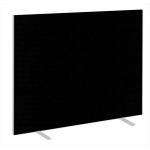 Impulse Plus Oblong 1500/1500 Floor Free Standing Screen Black Fabric Light Grey Edges SCR10389