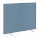 Impulse Plus Oblong 15001500 Floor Free Standing Screen Sky Blue Fabric Light Grey Edges SCR10396