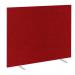 Impulse Plus Oblong 15001600 Floor Free Standing Screen Burgundy Fabric Light Grey Edges SCR10399