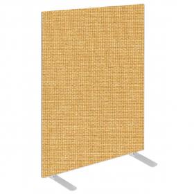 Impulse Plus Oblong 1200600 Floor Free Standing Screen Beige Fabric Light Grey Edges SCR10406