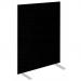 Impulse Plus Oblong 1200600 Floor Free Standing Screen Black Fabric Light Grey Edges SCR10407