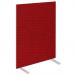 Impulse Plus Oblong 1200600 Floor Free Standing Screen Burgundy Fabric Light Grey Edges SCR10408