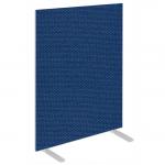 Impulse Plus Oblong 1200/600 Floor Free Standing Screen Powder Blue Fabric Light Grey Edges SCR10412