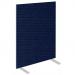 Impulse Plus Oblong 1200600 Floor Free Standing Screen Royal Blue Fabric Light Grey Edges SCR10413