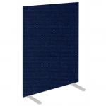 Impulse Plus Oblong 1200/600 Floor Free Standing Screen Royal Blue Fabric Light Grey Edges SCR10413