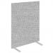 Impulse Plus Oblong 1200800 Floor Free Standing Screen Light Grey Fabric Light Grey Edges SCR10419