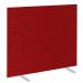 Impulse Plus Oblong 12001000 Floor Free Standing Screen Burgundy Fabric Light Grey Edges SCR10426