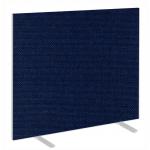 Impulse Plus Oblong 1200/1000 Floor Free Standing Screen Royal Blue Fabric Light Grey Edges SCR10431