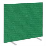 Impulse Plus Oblong 1200/1200 Floor Free Standing Screen Palm Green Fabric Light Grey Edges SCR10438