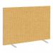 Impulse Plus Oblong 12001500 Floor Free Standing Screen Beige Fabric Light Grey Edges SCR10451