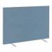 Impulse Plus Oblong 12001500 Floor Free Standing Screen Sky Blue Fabric Light Grey Edges SCR10459