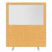 Impulse Plus Clear Half Vision 18001600 Floor Free Standing Screen Beige Fabric Light Grey Edges SCR10469