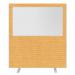 Impulse Plus Clear Half Vision 1800/1600 Floor Free Standing Screen Beige Fabric Light Grey Edges SCR10469