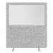 Impulse Plus Clear Half Vision 18001600 Floor Free Standing Screen Light Grey Fabric Light Grey Edges SCR10473