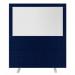 Impulse Plus Clear Half Vision 1800/1600 Floor Free Standing Screen Royal Blue Fabric Light Grey Edges SCR10476
