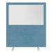 Impulse Plus Clear Half Vision 18001600 Floor Free Standing Screen Sky Blue Fabric Light Grey Edges SCR10477