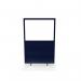 Impulse Plus Clear Half Vision 18001200 Floor Free Standing Screen Royal Blue Fabric Light Grey Edges SCR10485