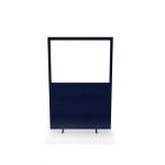 Impulse Plus Clear Half Vision 1800/1200 Floor Free Standing Screen Royal Blue Fabric Light Grey Edges SCR10485