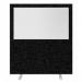 Impulse Plus Clear Half Vision 16501600 Floor Free Standing Screen Black Fabric Light Grey Edges SCR10488