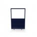 Impulse Plus Clear Half Vision 1650/1600 Floor Free Standing Screen Royal Blue Fabric Light Grey Edges SCR10494