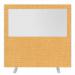 Impulse Plus Clear Half Vision 15001600 Floor Free Standing Screen Beige Fabric Light Grey Edges SCR10505