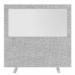 Impulse Plus Clear Half Vision 15001600 Floor Free Standing Screen Light Grey Fabric Light Grey Edges SCR10509