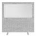 Impulse Plus Clear Half Vision 1500/1600 Floor Free Standing Screen Light Grey Fabric Light Grey Edges SCR10509