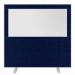 Impulse Plus Clear Half Vision 15001600 Floor Free Standing Screen Royal Blue Fabric Light Grey Edges SCR10512