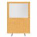 Impulse Plus Clear Half Vision 15001200 Floor Free Standing Screen Beige Fabric Light Grey Edges SCR10514