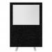 Impulse Plus Clear Half Vision 15001200 Floor Free Standing Screen Black Fabric Light Grey Edges SCR10515