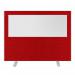 Impulse Plus Clear Half Vision 12001600 Floor Free Standing Screen Burgundy Fabric Light Grey Edges SCR10525