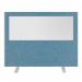 Impulse Plus Clear Half Vision 12001600 Floor Free Standing Screen Sky Blue Fabric Light Grey Edges SCR10531