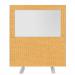 Impulse Plus Clear Half Vision 12001200 Floor Free Standing Screen Beige Fabric Light Grey Edges SCR10532