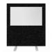 Impulse Plus Clear Half Vision 12001200 Floor Free Standing Screen Black Fabric Light Grey Edges SCR10533