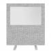 Impulse Plus Clear Half Vision 12001200 Floor Free Standing Screen Light Grey Fabric Light Grey Edges SCR10536