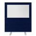 Impulse Plus Clear Half Vision 12001200 Floor Free Standing Screen Royal Blue Fabric Light Grey Edges SCR10539