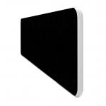 Impulse Plus Oblong 400/600 Desktop Screen Rounded Corners Black Fabric Light Grey Edges SCR10542