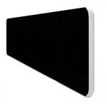 Impulse Plus Oblong 400/1000 Desktop Screen Rounded Corners Black Fabric Light Grey Edges SCR10578